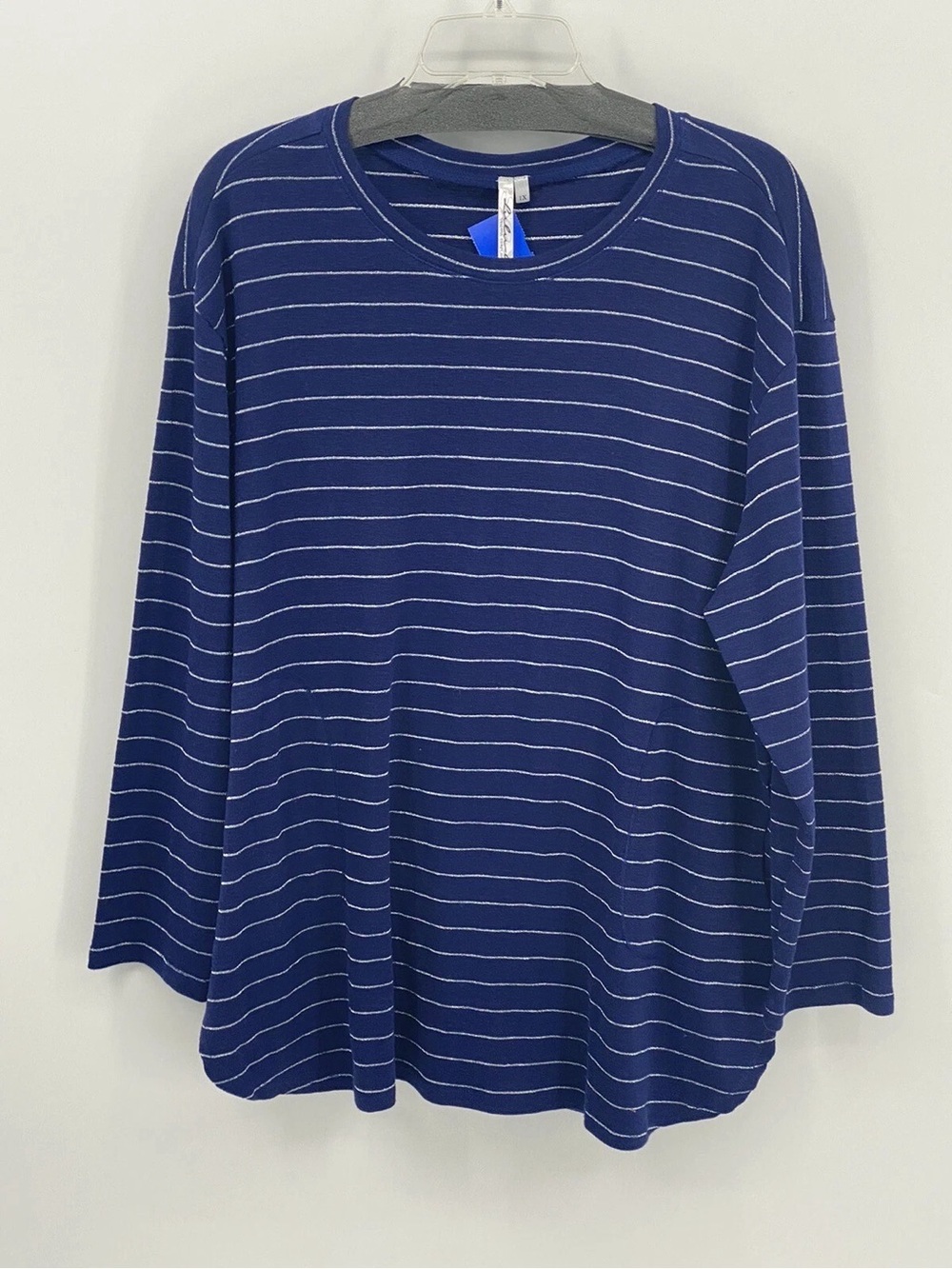 Lulu-B Navy Blue & White Striped Long Sleeve Tee